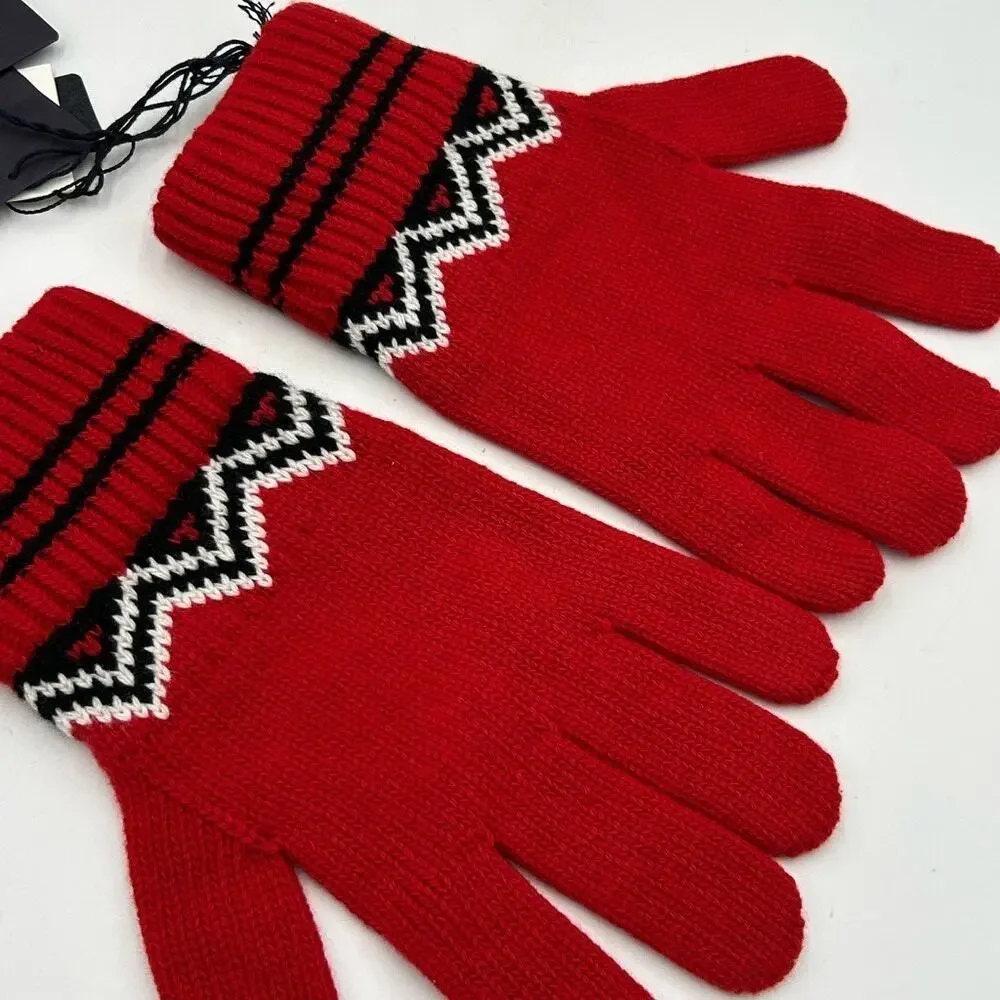 Unisex Prada wool/cashmere knit gloves size large made in Italy